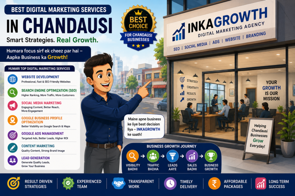 Best Digital Marketing Services in Chandausi with INKAGROWTH office and happy customer