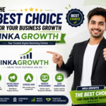 "The Best Choice for Your Business Growth" highlighting SEO, Google Ads, Social Media Marketing, Website Development, and Lead Generation services.