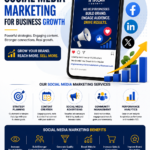 Social Media Marketing for Business Growth by Inka Growth featuring Instagram marketing, Facebook marketing, LinkedIn marketing, content creation, paid advertising, and social media strategies to increase brand awareness, leads, and business growth.