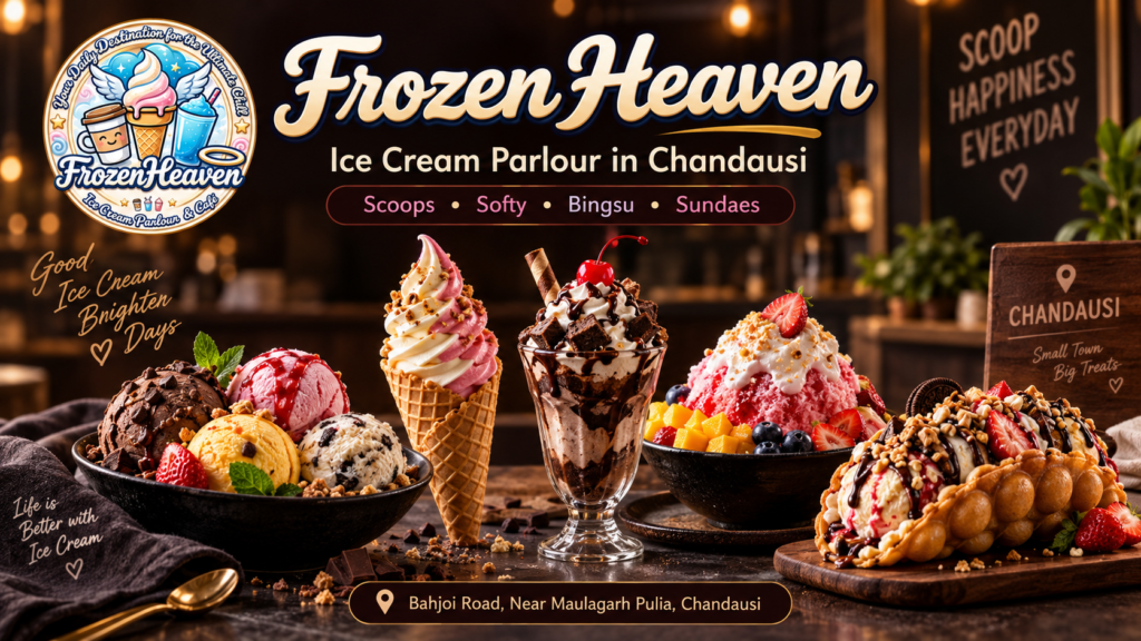 Frozen Heaven ice cream parlour in Chandausi