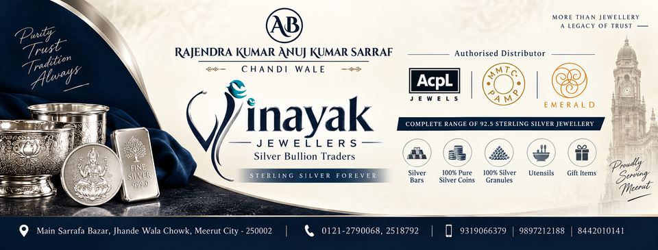 Silver Wholesaler & Bullion Trader in Meerut:Vinayak jewellers